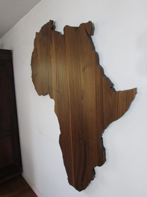 Wandbild Holz Nussbaum