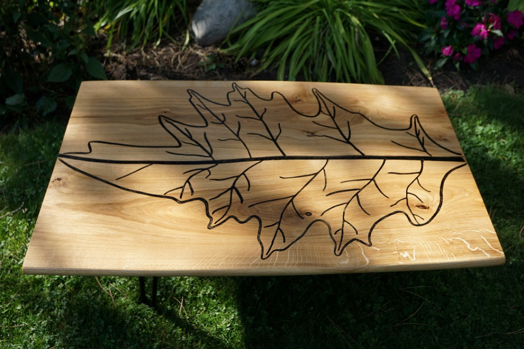 leaf table oak