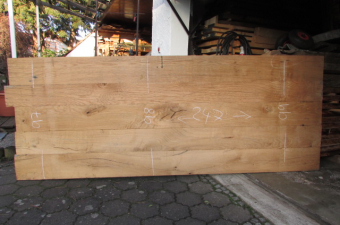 Railroad sleeper table top oak