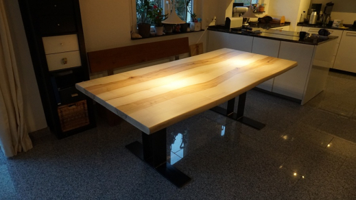 Esstisch massiver Ahorn 2-teilig