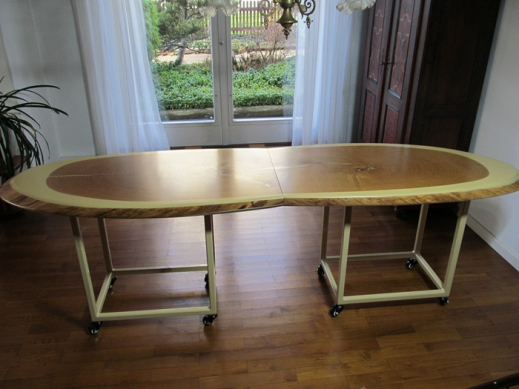 oak tree slice dining table