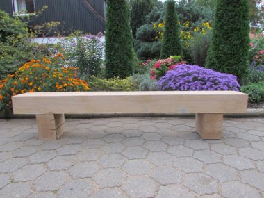 Beam bench from oak