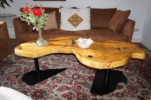 coffee table unique poplar disc