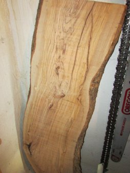 Olive wood plank ca.120x36-39x5,5cm